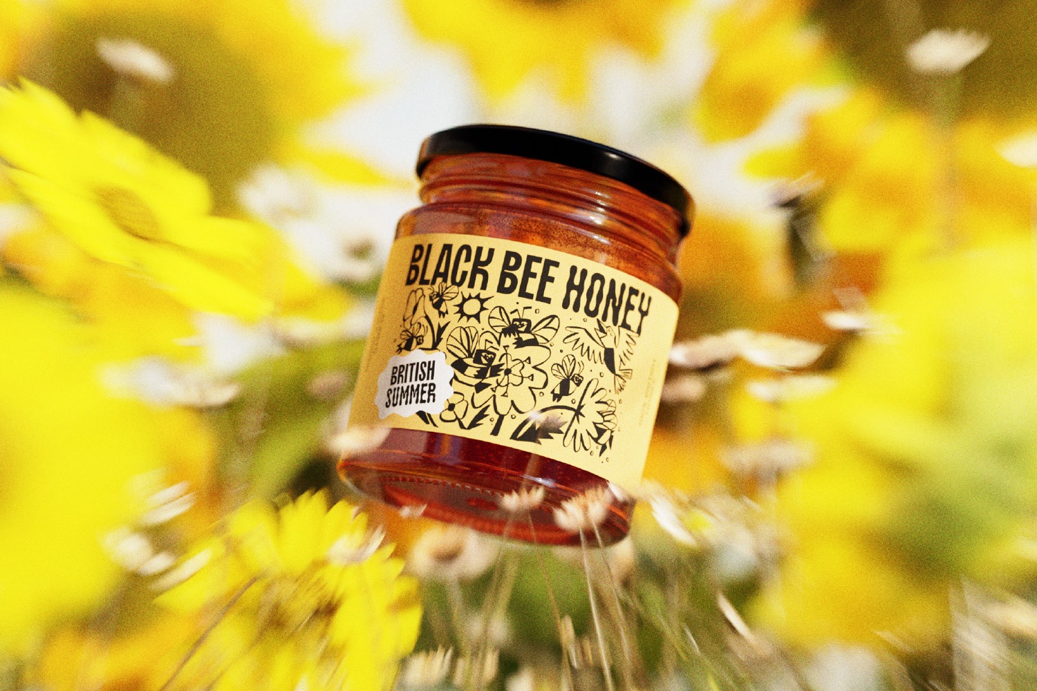Black Bee Honey蜂蜜包装设计