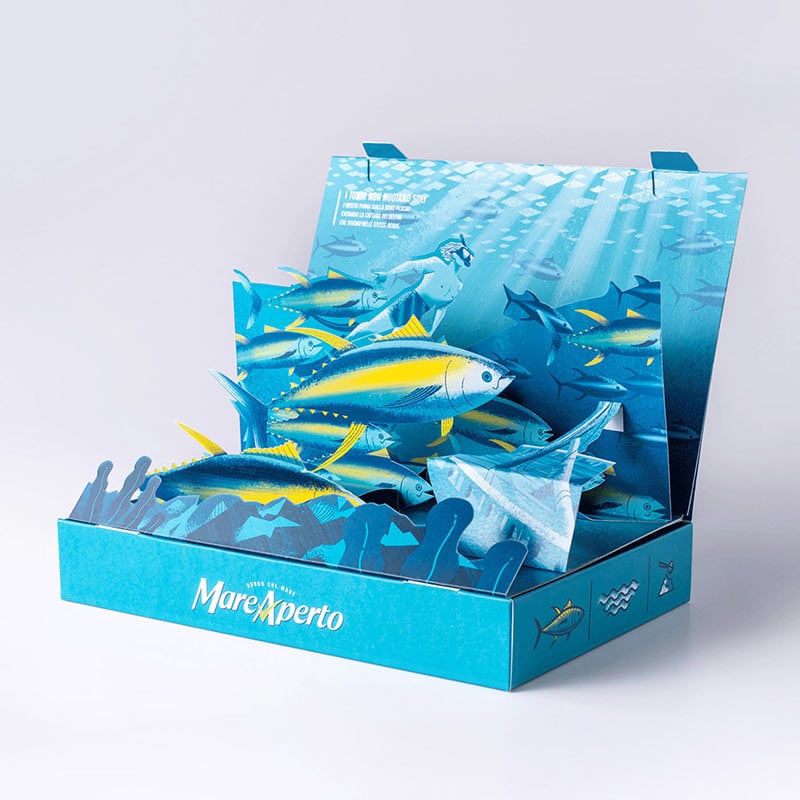 3D弹出式海洋产品包装设计