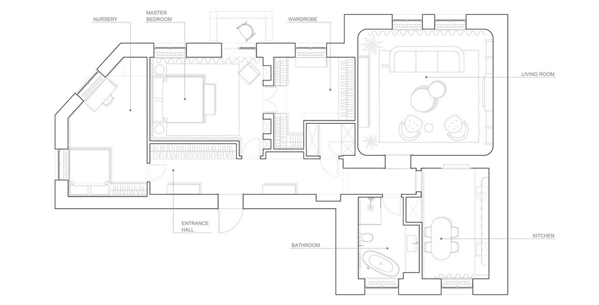 基辅123平米精致迷人的公寓设计