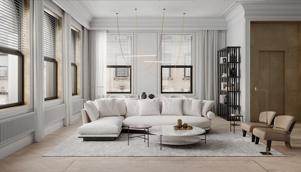 古典与现代设计完美融合！纽约180平米优雅豪宅设计