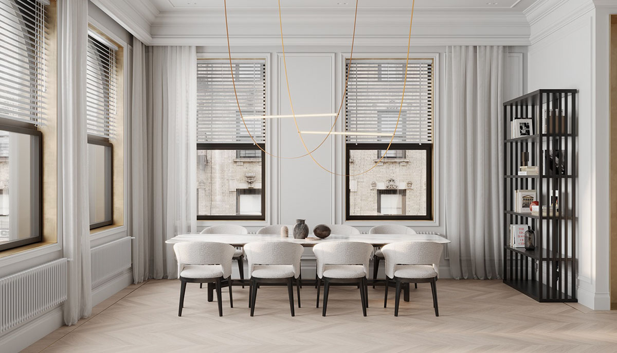 古典与现代设计完美融合！纽约180平米优雅豪宅设计