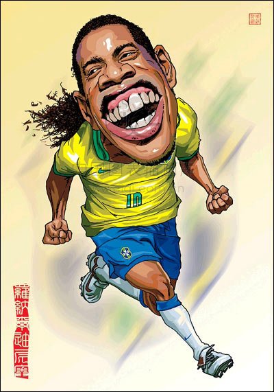 巴西足球队球星插画欣赏