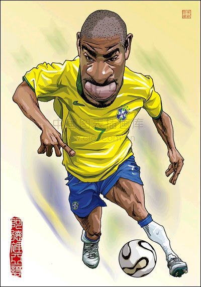 巴西足球队球星插画欣赏