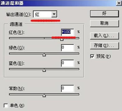 PS通道混合器修复照片