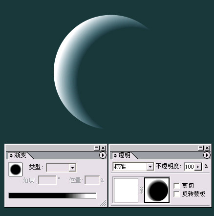 Illustrator绘制真实夜晚月色效果