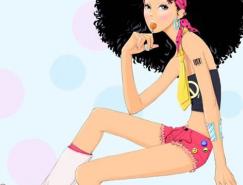 一组纯美女孩插画欣赏