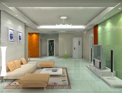 客厅电视墻效果图设计欣赏