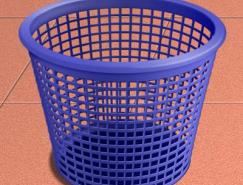 Photoshop绘制逼真三维网格垃圾桶