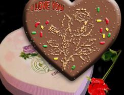 Photoshop打造情人节玫瑰巧克力