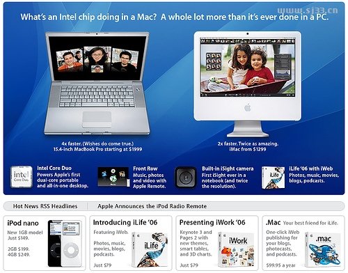 Apple历年网站首页设计(一)