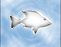 Photoshop打造质感金属小鱼