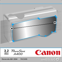 Fireworks 绘制佳能A400数码相机