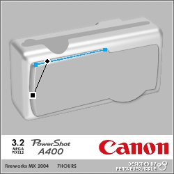 Fireworks 绘制佳能A400数码相机