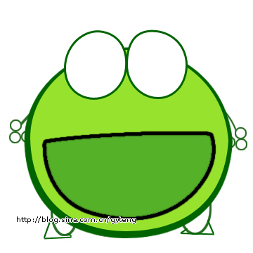 PS鼠绘可爱的绿豆蛙