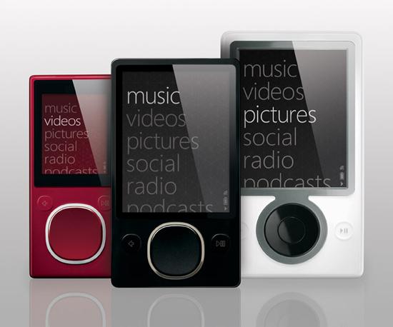 微软发布第二代Zune数字音乐播放器