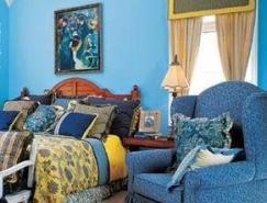 蓝色系风格卧室欣赏