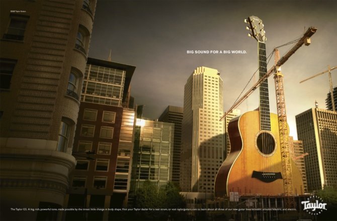 Taylor吉它平面广告设计