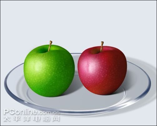 Photoshop鼠绘逼真的苹果