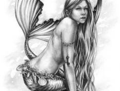 国外一组美人鱼的插画