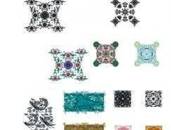 中国传统花纹花边底纹矢量素材(3)