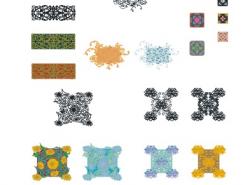 中国传统花纹花边底纹矢量素材(4)