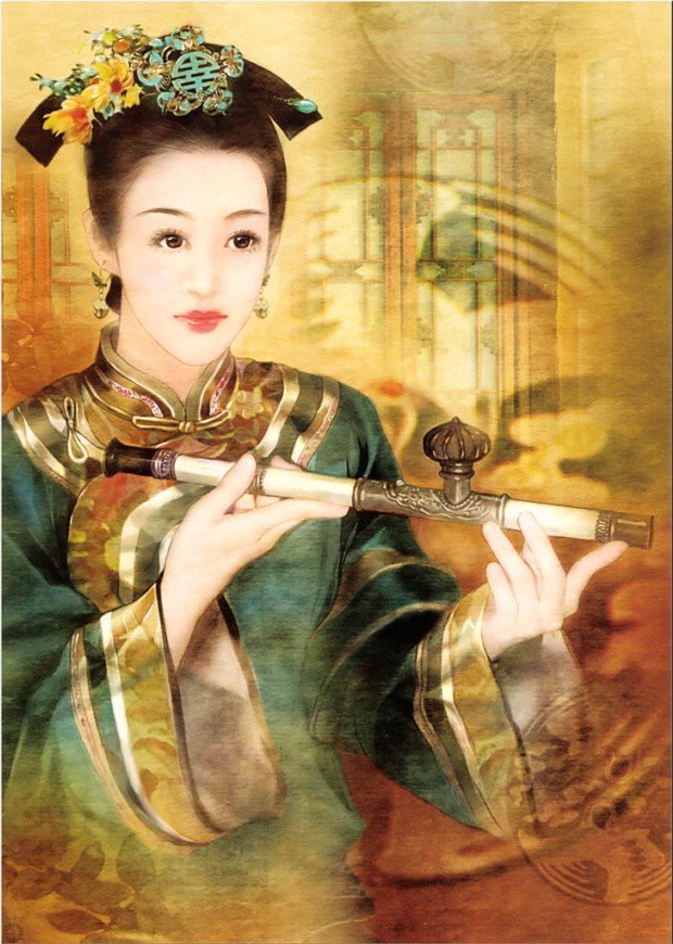 台湾插画家德珍(DerJen):中国古典女性插画欣赏之一