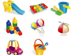 多种婴儿玩具矢量素材