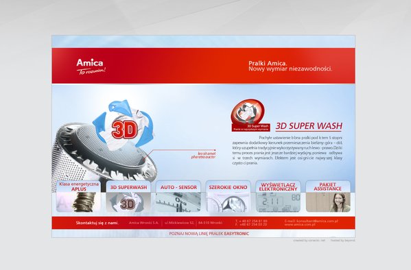 Amica洗衣机网页设计