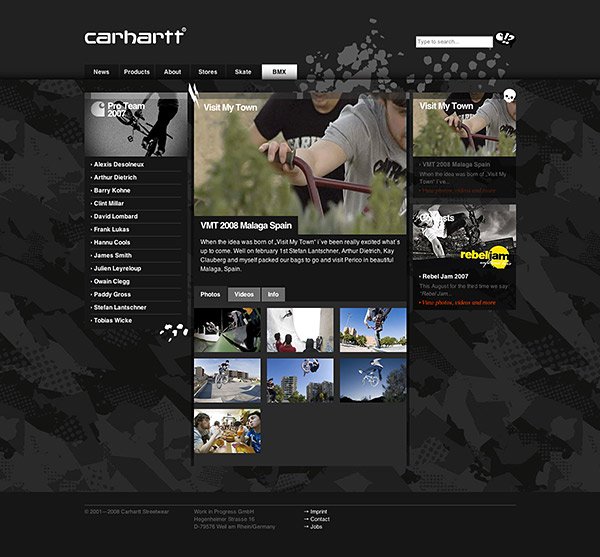 Carhartt BMX自行车网站设计欣赏