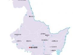 黑龙江省地图矢量素材(EPS格式)