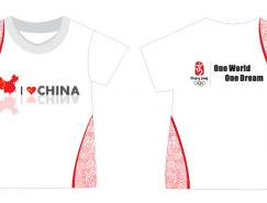 北京奥运T恤矢量素材
