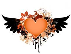 时尚潮流背景爱心矢量素材