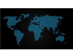 圆点组成的矢量世界地图