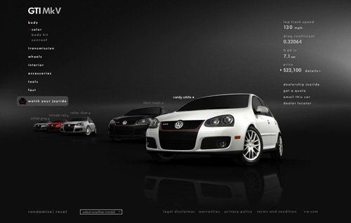 大众GTI汽车网页设计欣赏