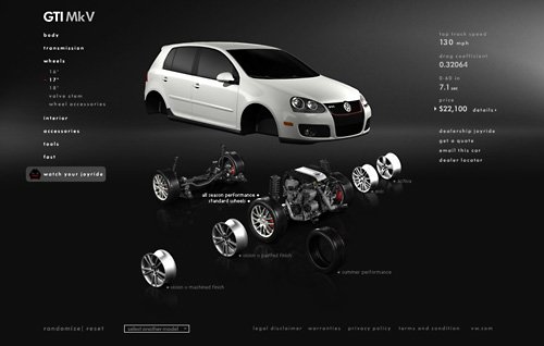 大众GTI汽车网页设计欣赏
