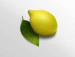 PS鼠繪逼真的檸檬