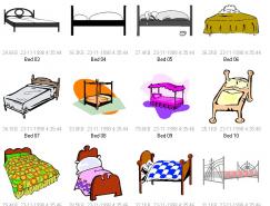 30款床矢量素材