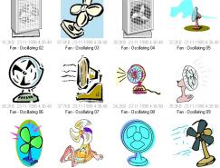 17款电风扇矢量素材