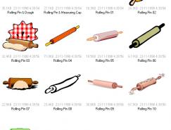 擀面杖矢量素材