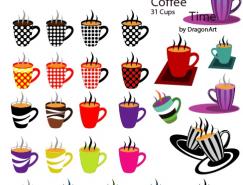 31款咖啡杯矢量素材