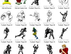 体育项目: 橄榄球运动矢量素材