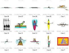 体育项目:赛艇运动矢量素材