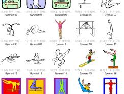 体育项目: 体操运动矢量素材