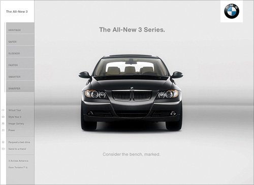 BMW宝马3系网页界面设计