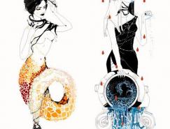 俄罗斯moskaluk时尚人物插画