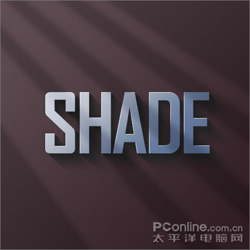 Photoshop制作光线照射效果的立体文字