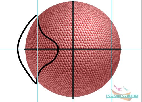 Photoshop滤镜制作逼真的篮球
