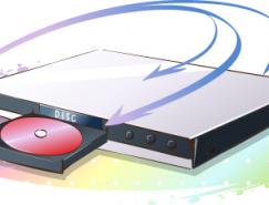 韩国卡通电器物件:DVD机矢量素