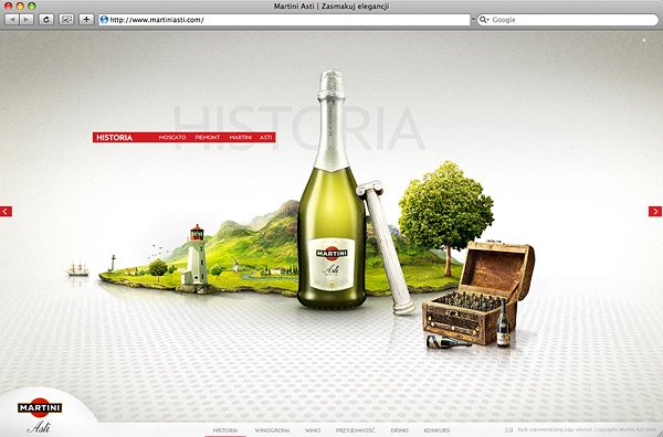 Martini Asti酒网页设计
