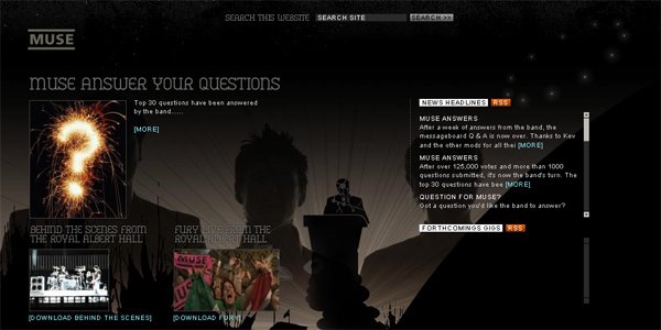 国外著名摇滚乐队网站设计欣赏